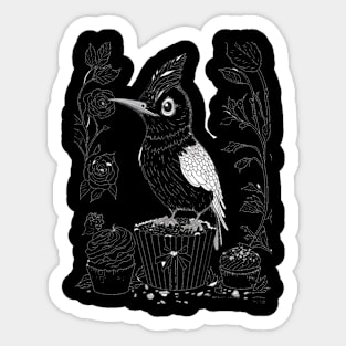 WOODPECKER AT TEA PARTY Sticker